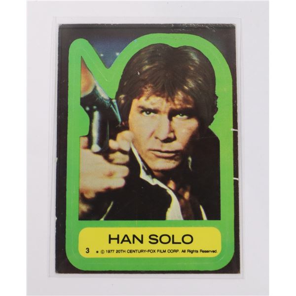 1190C  1977 STAR WARS TOPPS CARD HAN SOLO #3