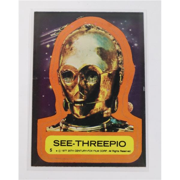 1190D  1977 STAR WARS TOPPS CARD SEE-THREEPIO #5