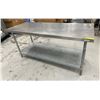 Image 1 : Stainless steel table - 72x30x34" w/ bottom shelf - Does not include contents