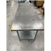 Image 2 : Stainless steel table - 72x30x34" w/ bottom shelf - Does not include contents