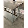 Image 3 : Stainless Steel Table w/ wheels and drip rail - 72x24x39" - Does not include contents