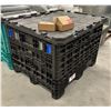 Image 1 : U-Line H-4052BL Plastic Holding Pallet w/ 1,800lb Capacity (48x40x34") - Filled w/ assembled cardboa