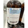 Image 2 : 6 Pc - Misc. Solvents - Hexane, Acetone, Benzyl Alcohol, Hydrochloric Acid Solution, Formic Acid, Ac