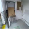 Image 2 : Large group of White FR panel sheets / tongue & groove strips & assorted shelving, door & Uline boxe