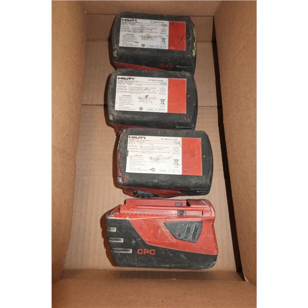 LOT DE 4 BATTERIES HILTI 22/2.8