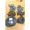 Image 1 : LOT DE CHAÎNES ET CABLE D'ACIER ASST