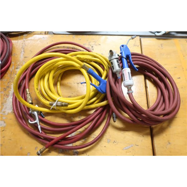 LOT DE 3 HOSES À AIR ASST AVEC PISTOLET
