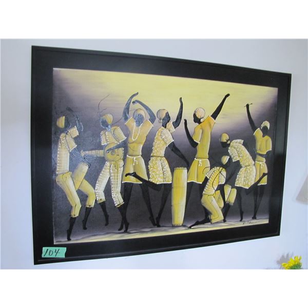 framed  artwork - ceremonial dance