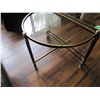 Image 2 : brass and glass coffee table and end tables set