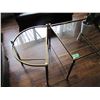 Image 4 : brass and glass coffee table and end tables set