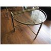 Image 5 : brass and glass coffee table and end tables set