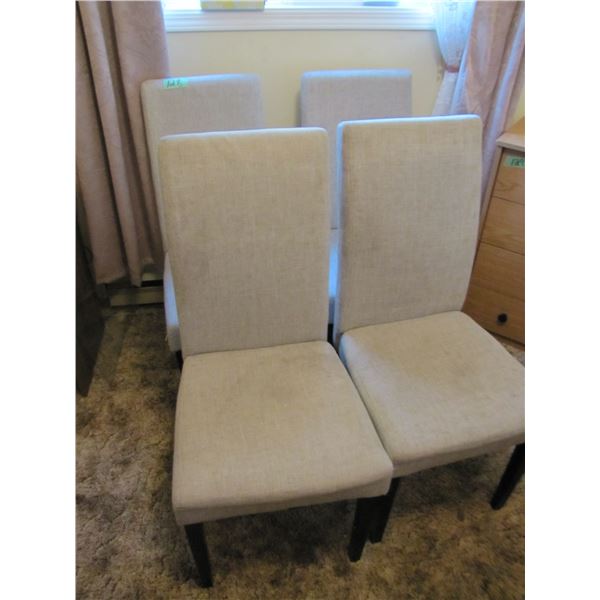 Set of four upholstered side chairs