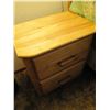 Image 2 : SOLID WOOD 5 piece bedroom suite includes two bedside end tables , headboard, Dresser with mirror, a