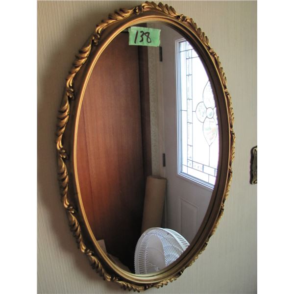 decorative oval wall mirror