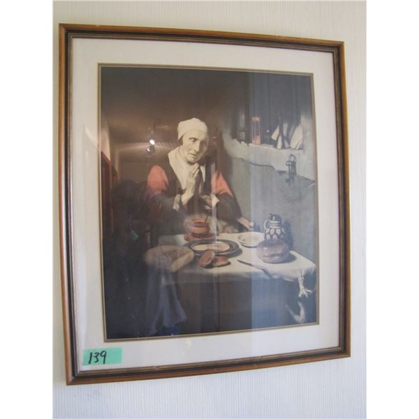 Framed Print of Old Woman Saying Grace, Known as 'The Prayer without End' by Nicolaes Maes