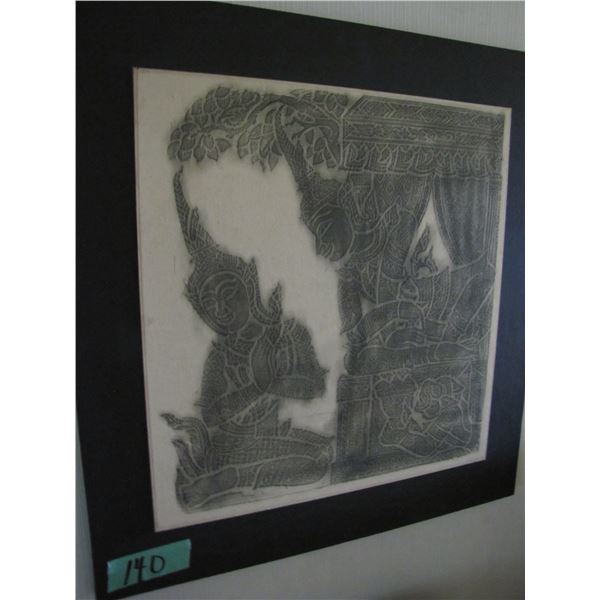 framed Thai Etching