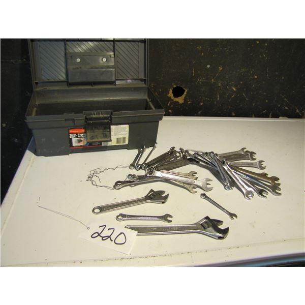 SAE and  metric wrenches And Crescent wrenches With toolbox