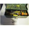 Image 5 : Assorted screwdrivers with metal tackle box