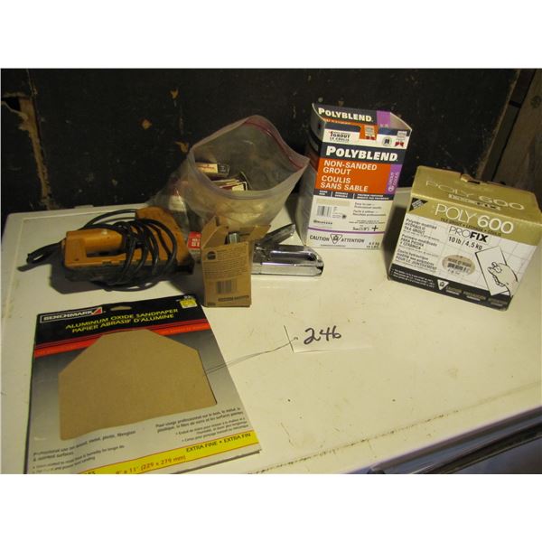 Electric Stapler lot of various assorted Staples , grout