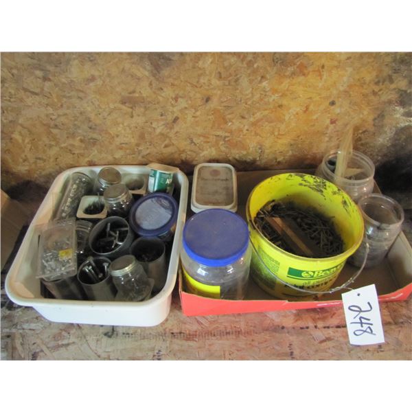 Lot of assorted nuts and bolts and shop screws