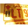 Image 3 : Pair of Canada license plates