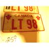 Image 4 : Pair of Canada license plates