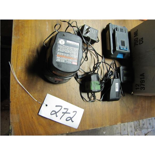 1500 w heat gun and Various batteries and Chargers that don't fit anything