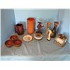 Image 1 : Wood decorations , clay wine chiller, assorted decorative items