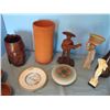 Image 4 : Wood decorations , clay wine chiller, assorted decorative items