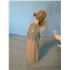 Image 5 : LLADRO hand made in Spain Girl with lamb and Angel figurines