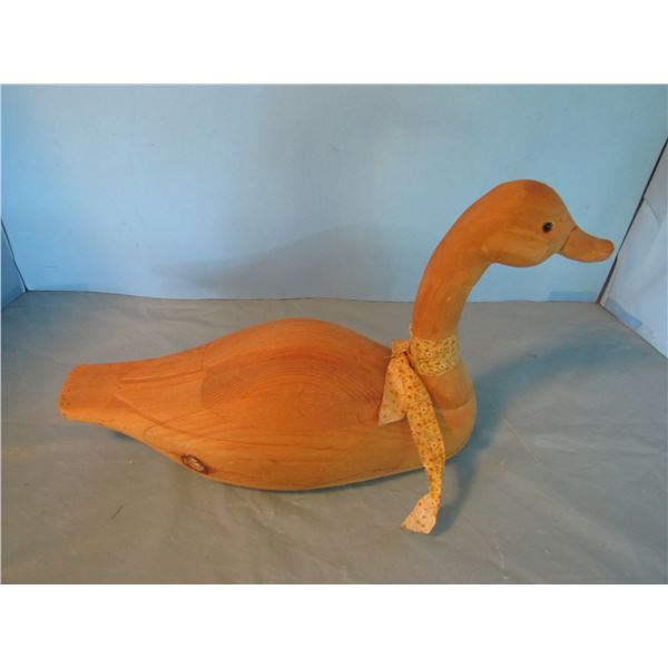 Hand carved wooden duck