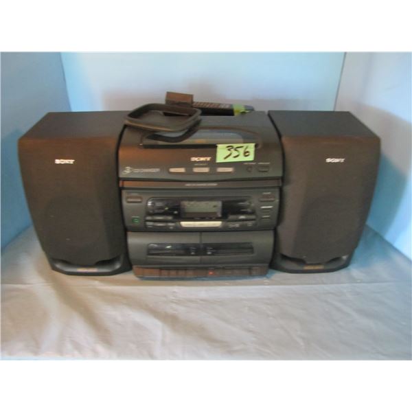 Sony radio, cassette player, CD player