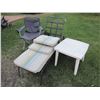 Image 1 : Lawn Lounger , Chair, and table