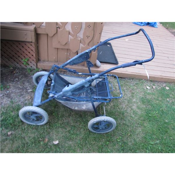 cart used for moving items around the yard and garden