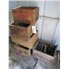 Image 1 : vintage wood boxes and collector coke and other bottles