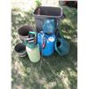 Image 1 : Watering cans, garden sprayer, garbage can, planters