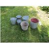 Image 1 : collection of tin pails