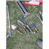 Image 10 : garbage can with lawn and garden tools and items