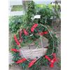 Image 1 : Christmas wreath  wood toboggan and Christmas tree