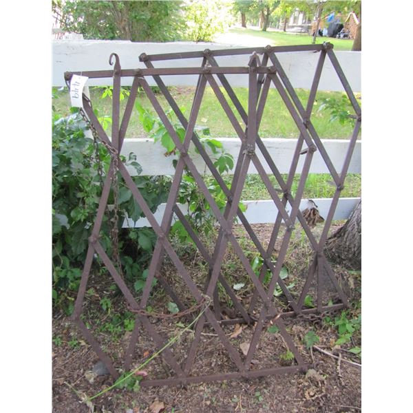 Diamond Harrows And old steel rim from wagon wheel