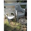 Image 1 : Resin lawn chairs And small shop built table