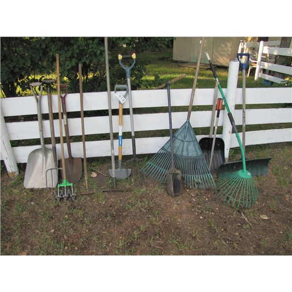 Assortment of garden tools