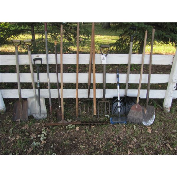 Assortment of garden tools