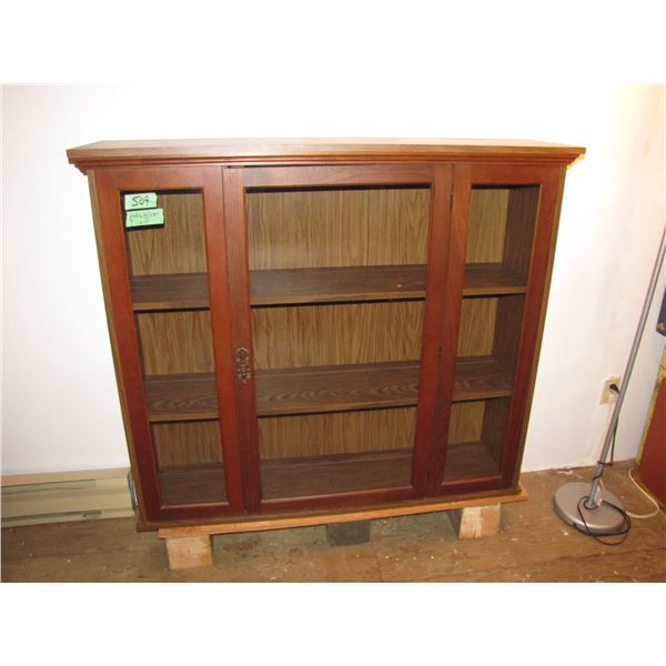 Single door glass display cabinet