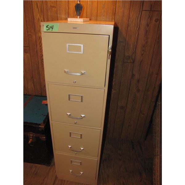 4 drawer letter size file cabinet with key