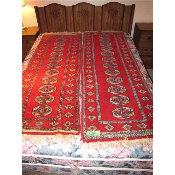 two floor runner rugs