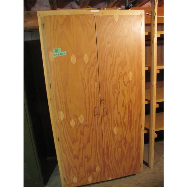 Wood storage closet