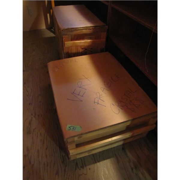 Packing crates used for moving