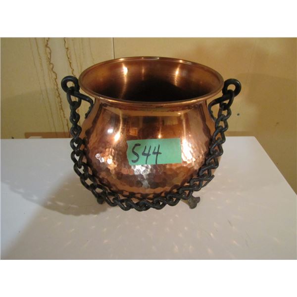 Copper pot  with three legs