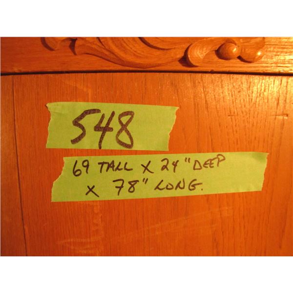 Large European style clothing cabinet will need to be dismantled to take out of the basement